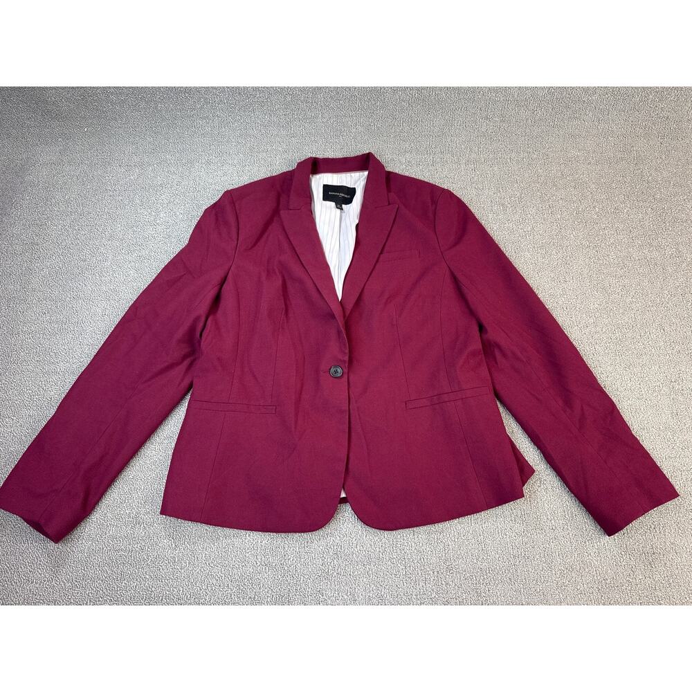 Banana Republic Red and Purple Blazer Professional Suit Jacket